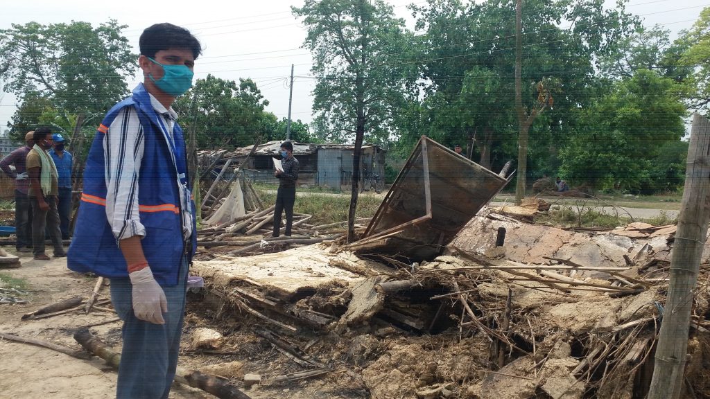 आगलागीबाट पदमाको घर जलेर नष्ट ,खुला आकाशमुनि रात काट्न बाध्य ।