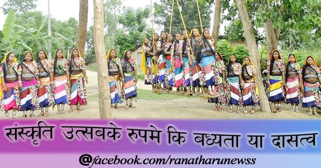 संस्कृति उत्सबके रुपमे कि बध्यता या दासत्व