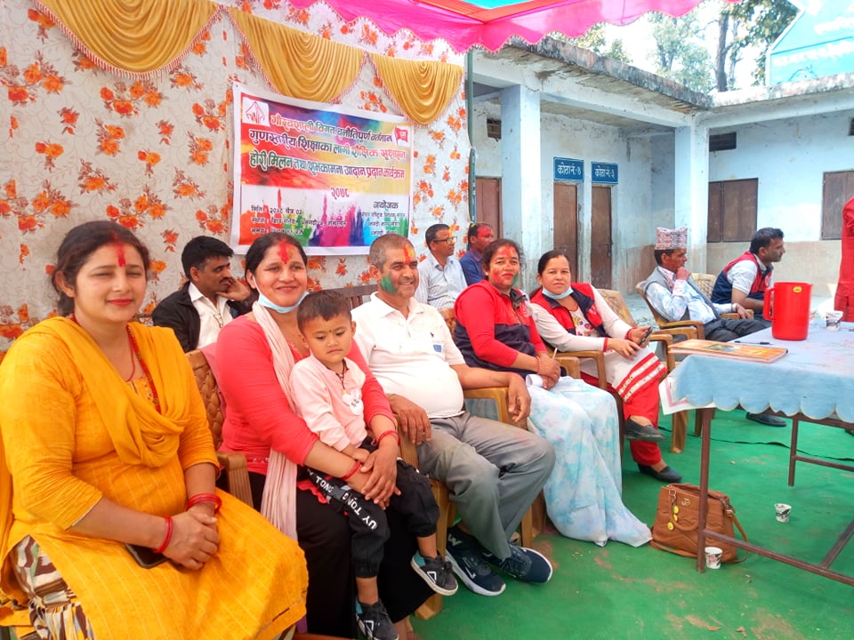 नेपाल राष्ट्रिय शिक्षक संगठन धनगढी नगर कमिटीले होलीको  शुभकामना आदानप्रदान कार्यक्रम