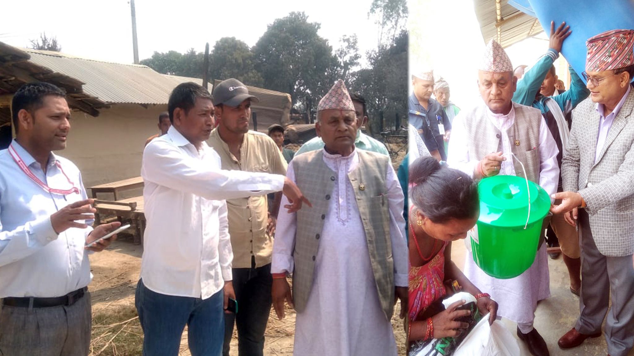 कैलारीका आगलागी पिडितको उचित ब्यवस्थापन गरिनेः राज्यमन्त्री टेक बहादुर रैका