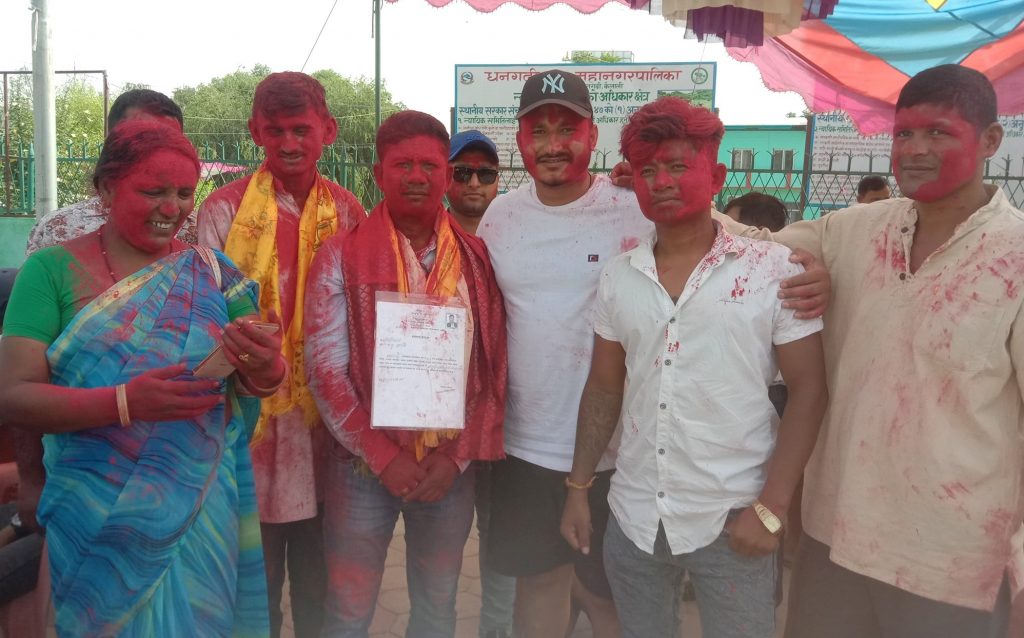 धनगढी ७ काे वडाध्यक्षमा नेकपा एमालेका माेती राना विजय