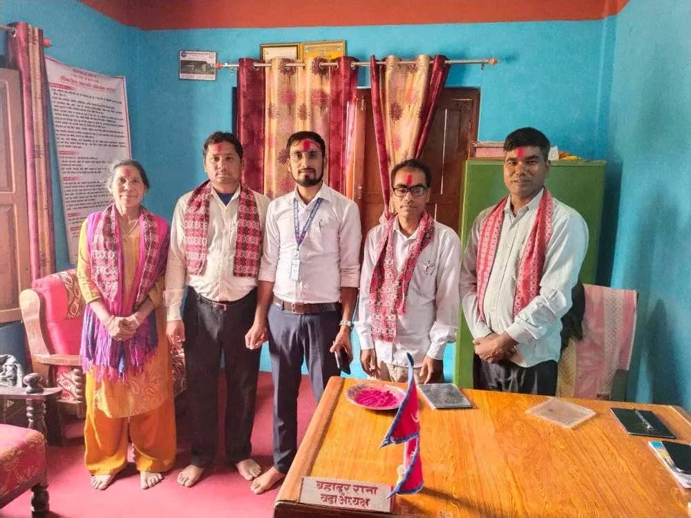 लालझाडी ४ मा पनि वाड अध्यक्ष लागयत सदस्य पद स्थापना