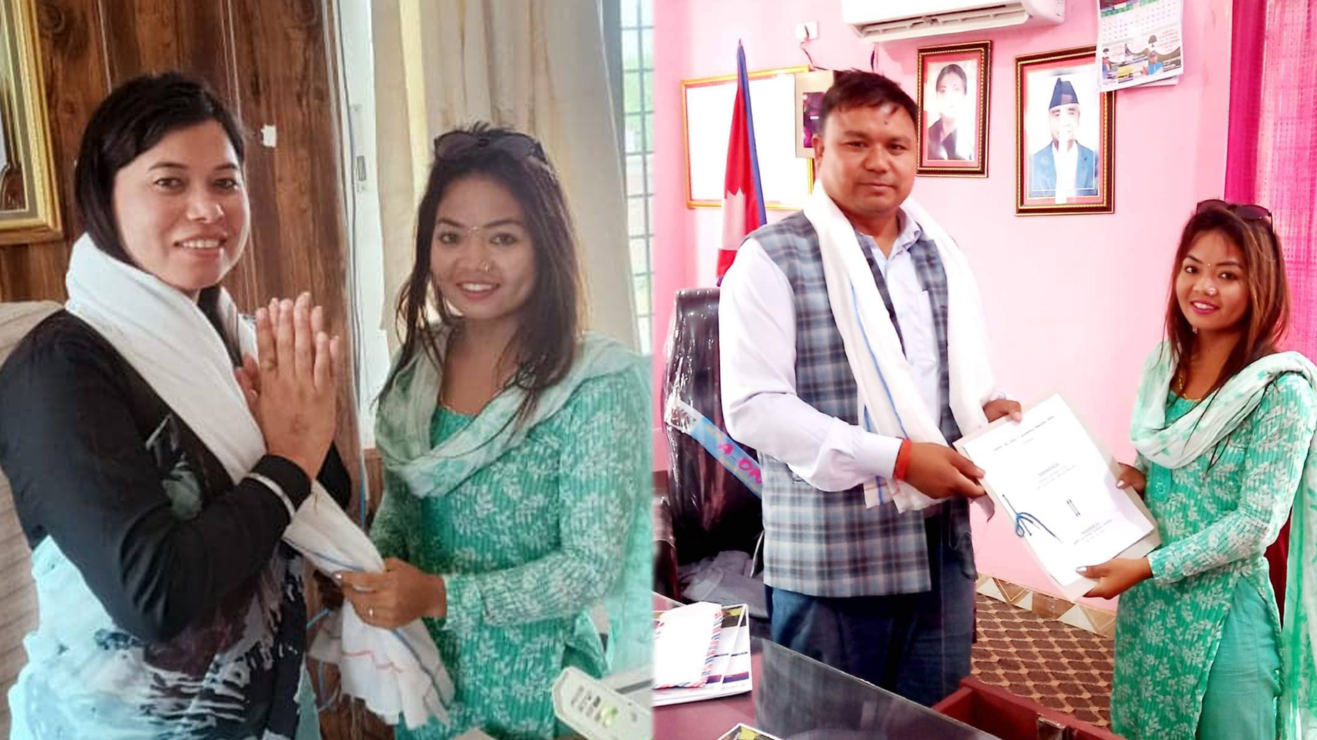 राना थारू कलाकार द्वारा आज २ नगरपालिका मा माग पत्र बुझाइयो