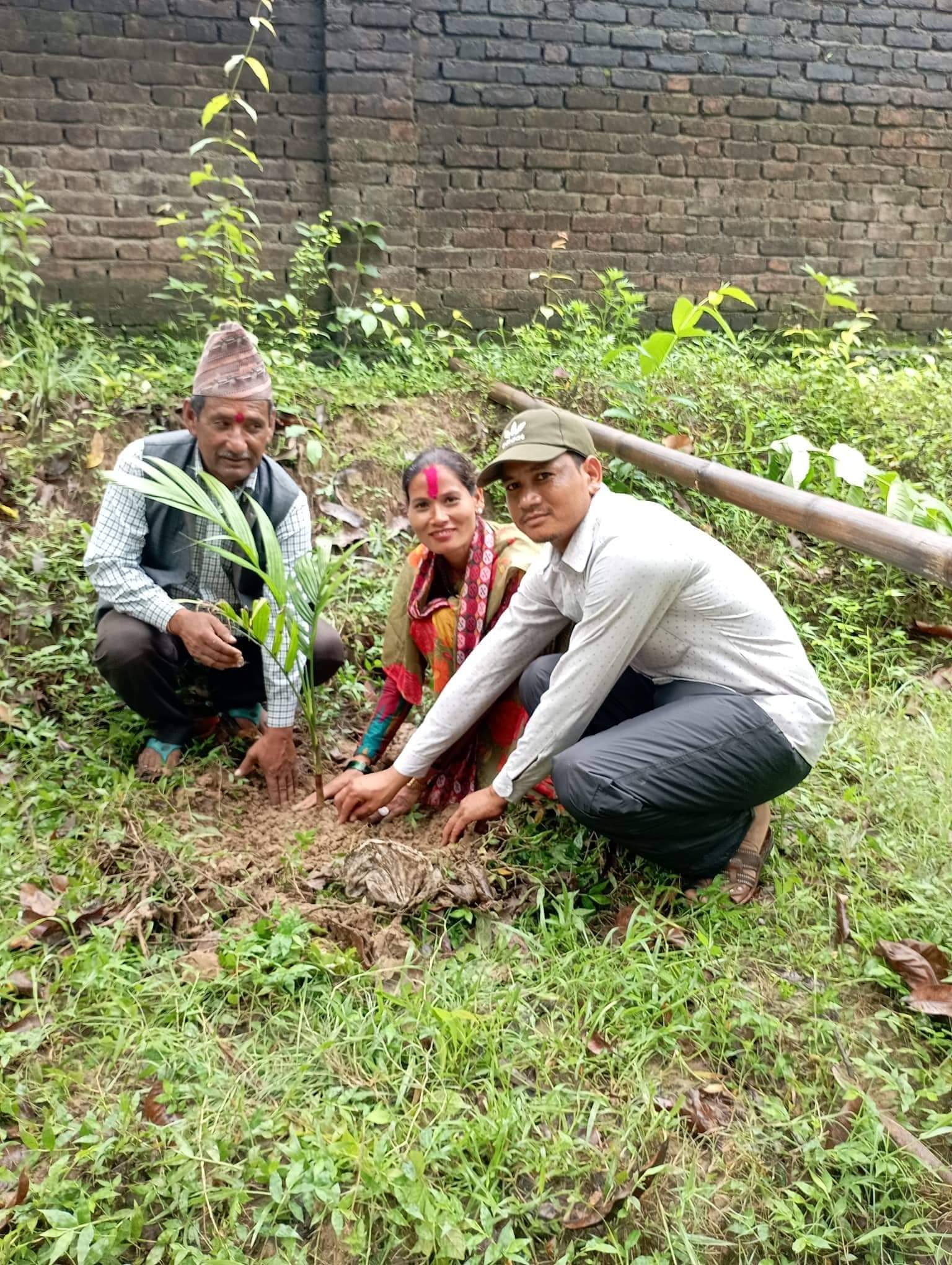कृष्णापुरको राम जानकी मन्दिर र बन देवी मन्दिरमा कांग्रेस नगरले वृक्षरोपण