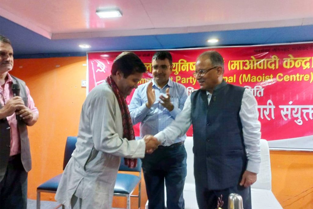 माओवादी केन्द्रमा प्रवेस बेलडाँडी एमाले इन्चार्ज उपाध्याय