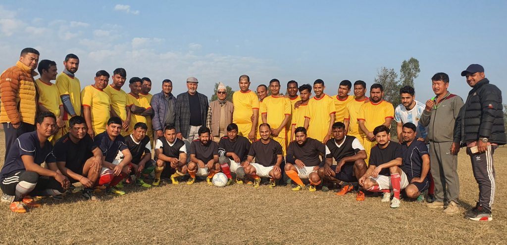 पत्रकार समूह र पुनर्वास नगरपालिका बिच भएको फूटबल प्रतियोगितामा पुनर्वास नगरपालिका विजयी