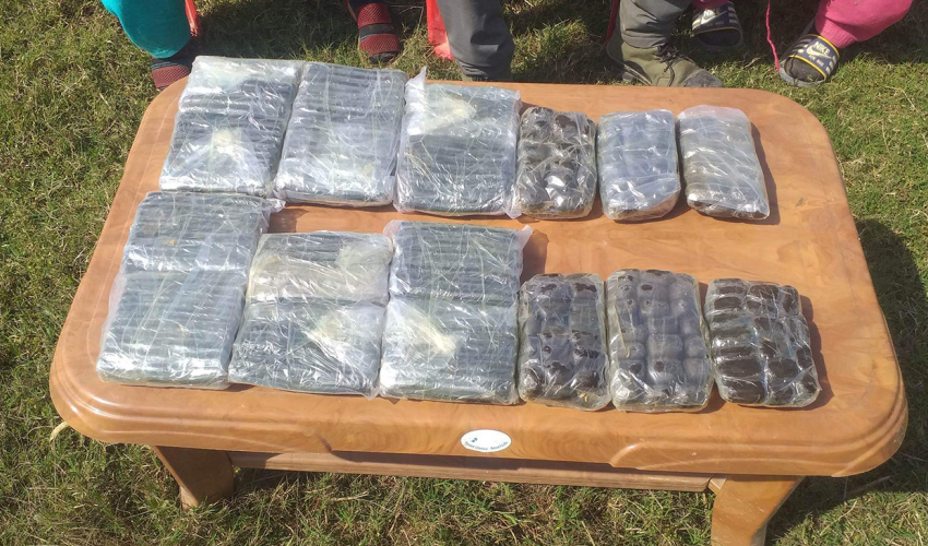 कैलालीमे नाै किलाे चरेस सहित ३ जनै पक्राउ