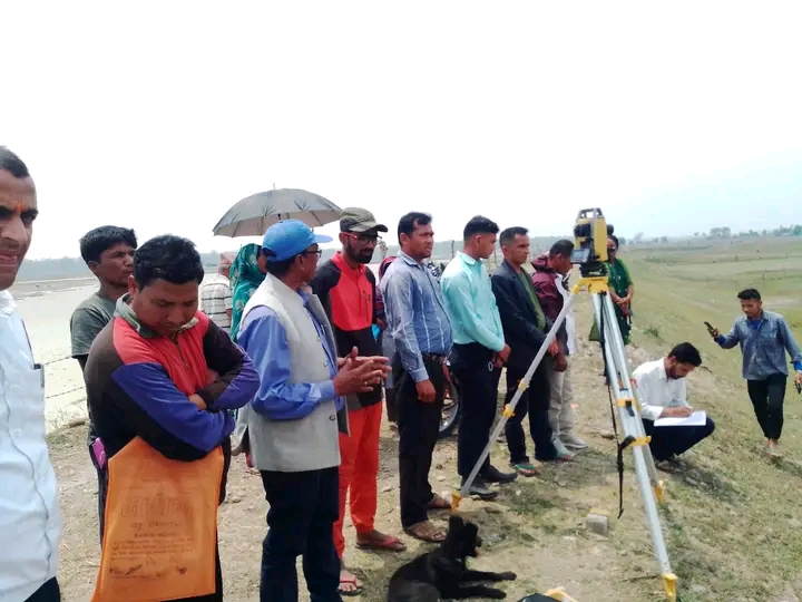 लालझाडी; ४ मा जग्गा नापजाँच कार्यको शुभारम्भ, पालिका अध्यक्षद्वारा उद्घाटन