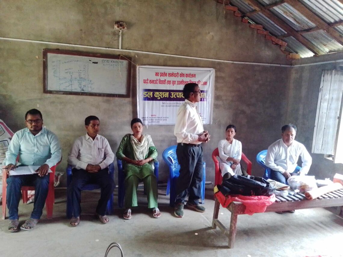 लालझाडी मा पढ्दै कमाउदै कार्यक्रम अन्तर्गत डल कुशल उत्पादन तालिम शुरू