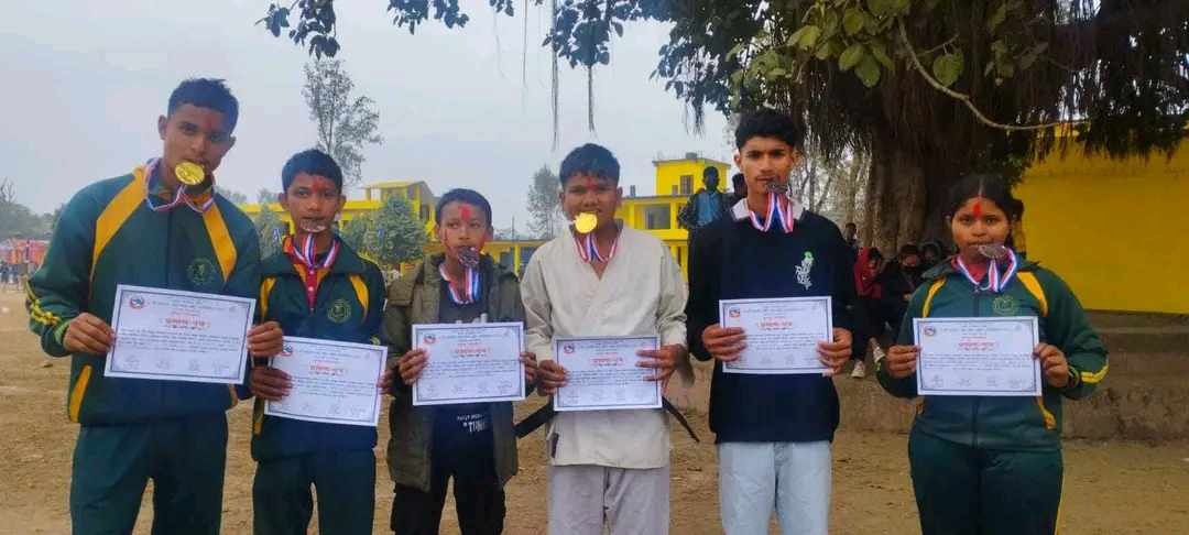 कृष्णपुर नगरस्तरीय १४ औँ राष्ट्रपति रनिङ्ग शिल्ड छनोटको उपाधि समैजी माविलाई