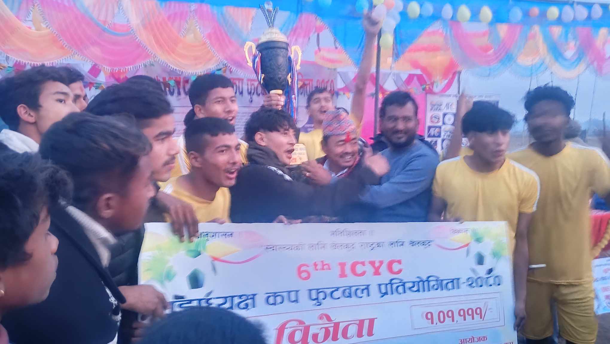 प्रतियोगिताको छैठौं संस्करणको विजेता कोहिनुर स्पा फुटबल क्लब