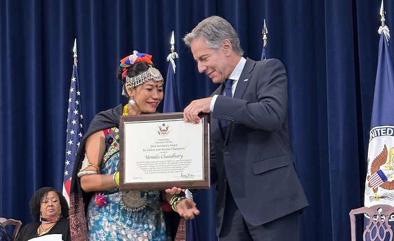 नेपालकी सामाजिक अभियन्ता उर्मिला चौधरीलाई अमेरिकी अवार्ड