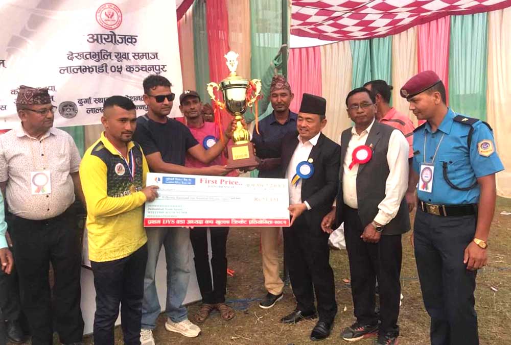 लालझाडीमा वडाध्यक्ष कप क्रिकेटको उपाधि शुक्लाफाँटालाई