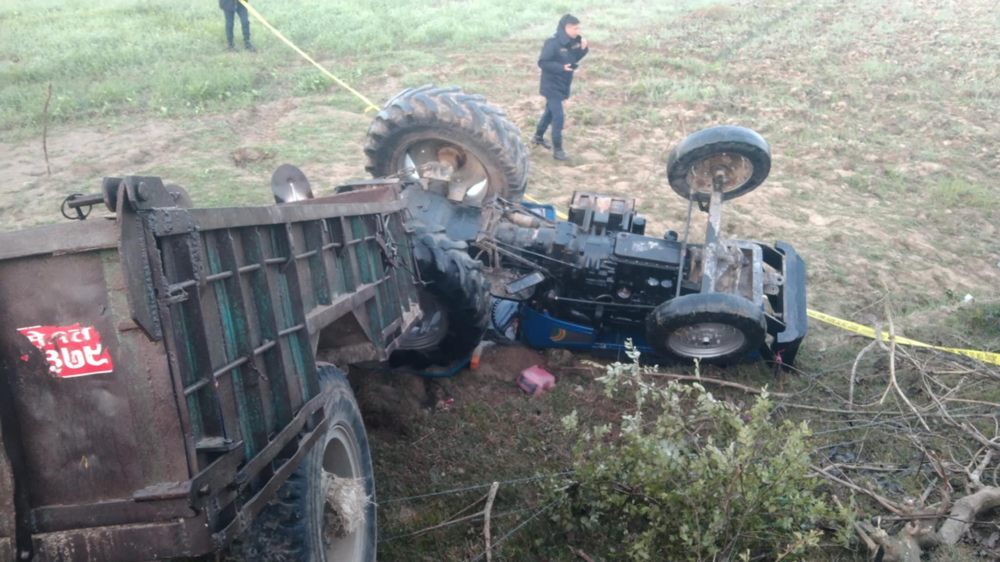 लालझाडीमा ट्याक्टर दुर्घटना हुँदा एक जनाको मृत्यु 