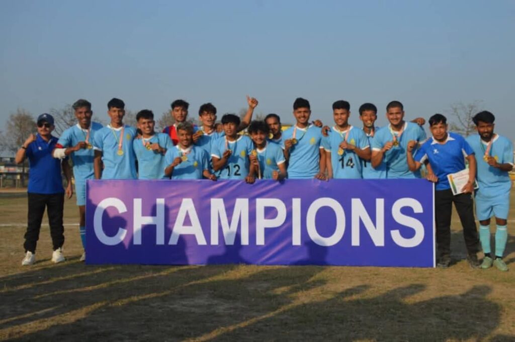 सुदूरपश्चिम प्रदेश स्तरीय छनौटमा कञ्चनपुर पुरुष फुटबल टिम च्याम्पियन