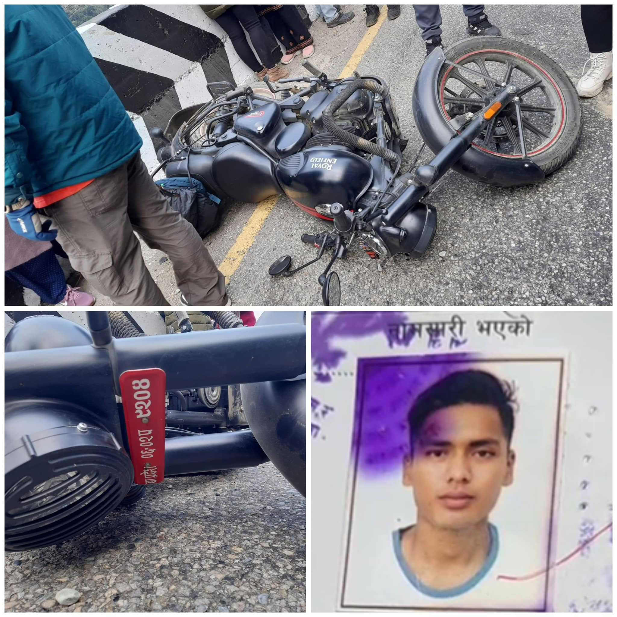 नारायणगढ-काठमाडौँ सडकखण्डमा मोटरसाइकल दुर्घटना, चालक त्रिशूली नदीमा बेपत्ता