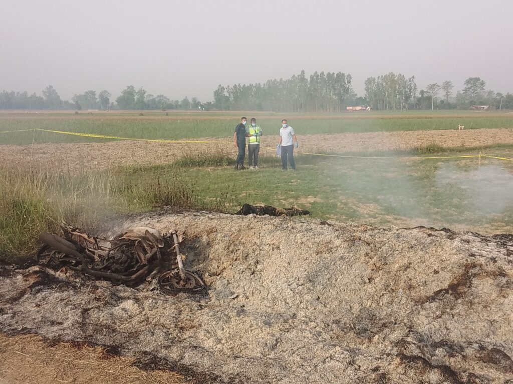 बेलौरीको शिवनगरमा जलेको अवस्था रानाको शव फेला , घटना शङ्कास्पद 