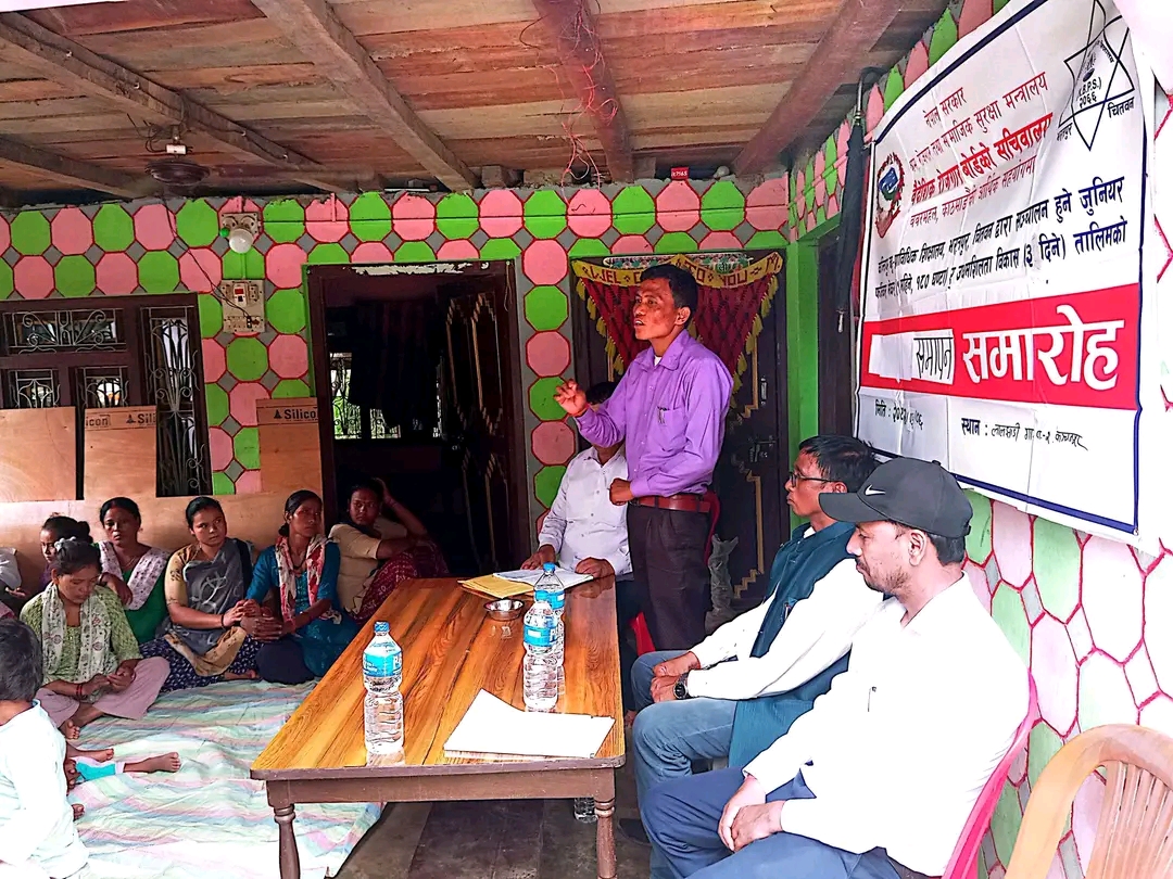 लालझाडी :- जुनियर फर्निचर मेकर तालिमको सफल समापन