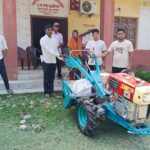 लालझाडीका हात्तीपीडित राना परिवारलाई पावर टीलर 