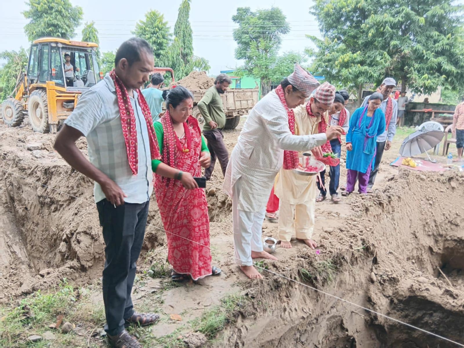 कृष्णपुर ३ नं. वडा कार्यालय भवन शिलान्यास सम्पन्न