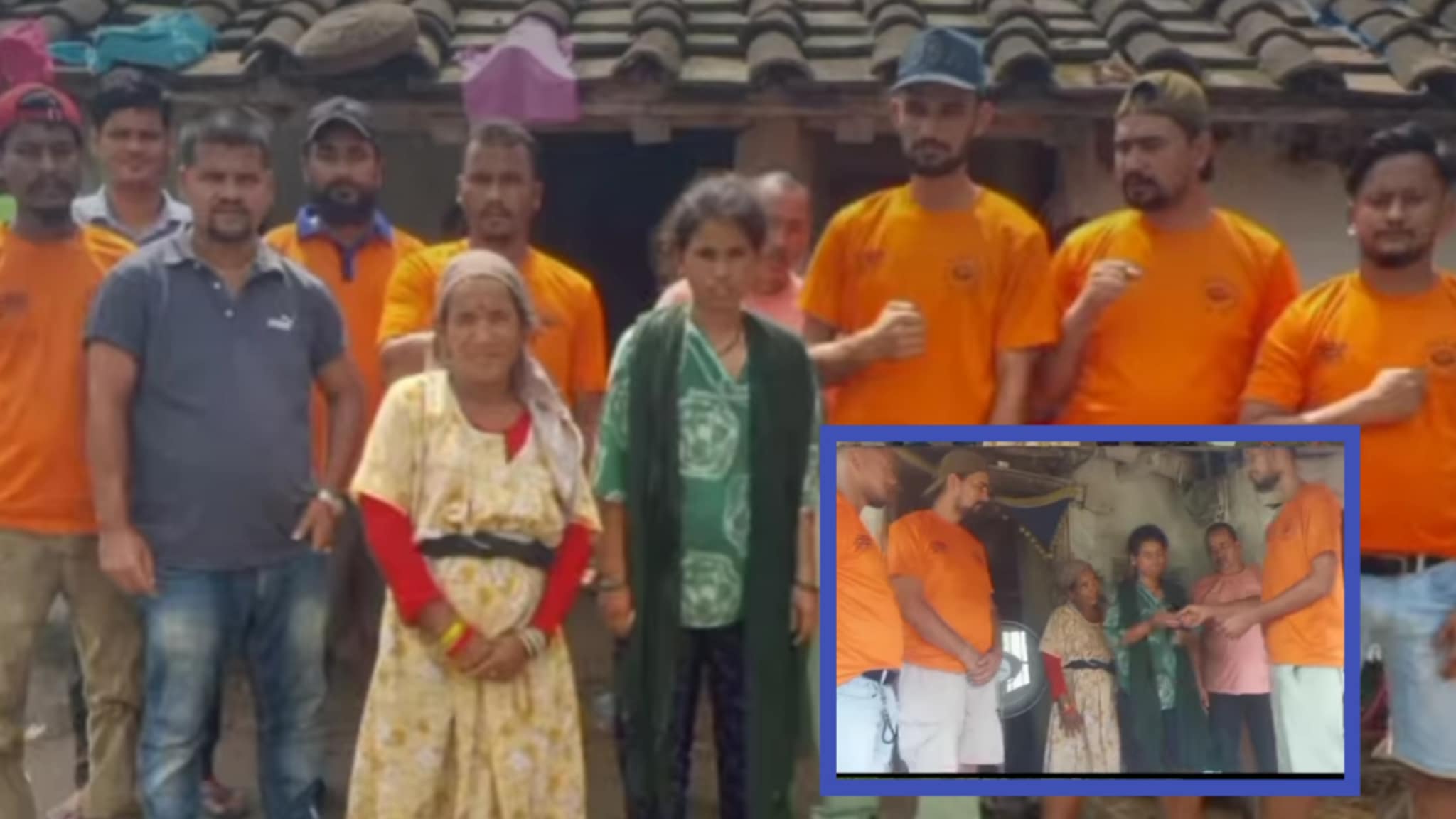 कैलालीमा आधार गुमाएको रोकाया परिवारलाई जय महांकाल युवा समूहको खाद्यान्न सहयोग 