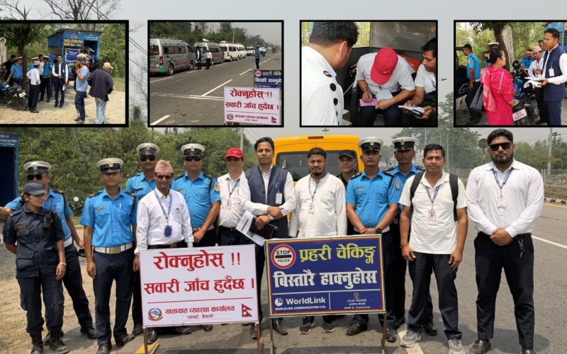 धनगढीमा सवारी साधनको छड्के चेकजाँच: नियम मिच्ने ३४ सवारी कारबाहीमा, झण्डै एक लाख जरिवाना