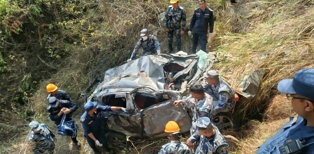 दक्षिणकालीको रानीभिरमा कार दुर्घटना: काठमाडौँका सुरज खड्काको मृत्यु