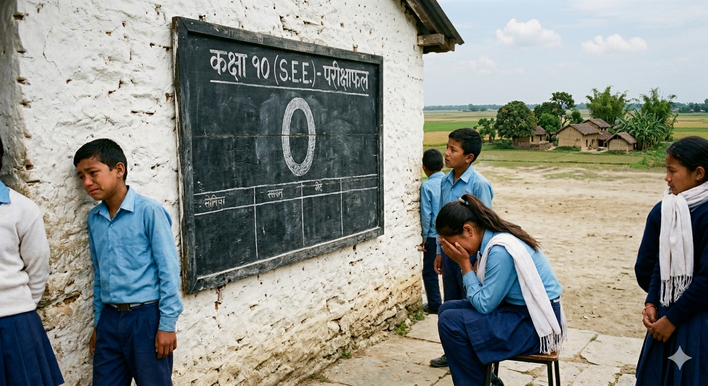 सरकारी लगानी, वालुवामा पानी !एसईई नतिजा ०८२ कञ्चनपुरका चार सरकारीविद्यालय निल ः ७८ विद्यार्थीको भविष्य चौपट