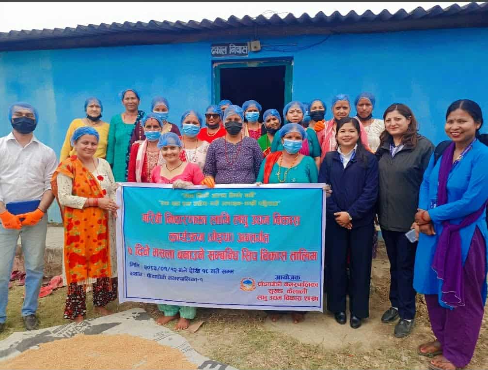 व्यवसायिक मसला उत्पादन प्रशोधन तथा बजारीकरण तालिम सम्पन्न